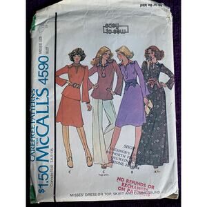 McCalls sewing pattern 4590 dress top skirt size 12